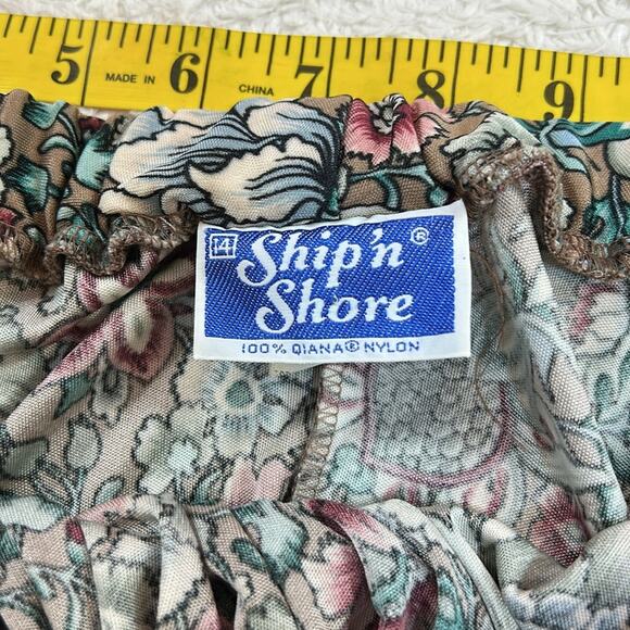 Vintage 60s 70s Ship n' Shore floral print Vest and skirt suit, 14 - Picture 11 of 12